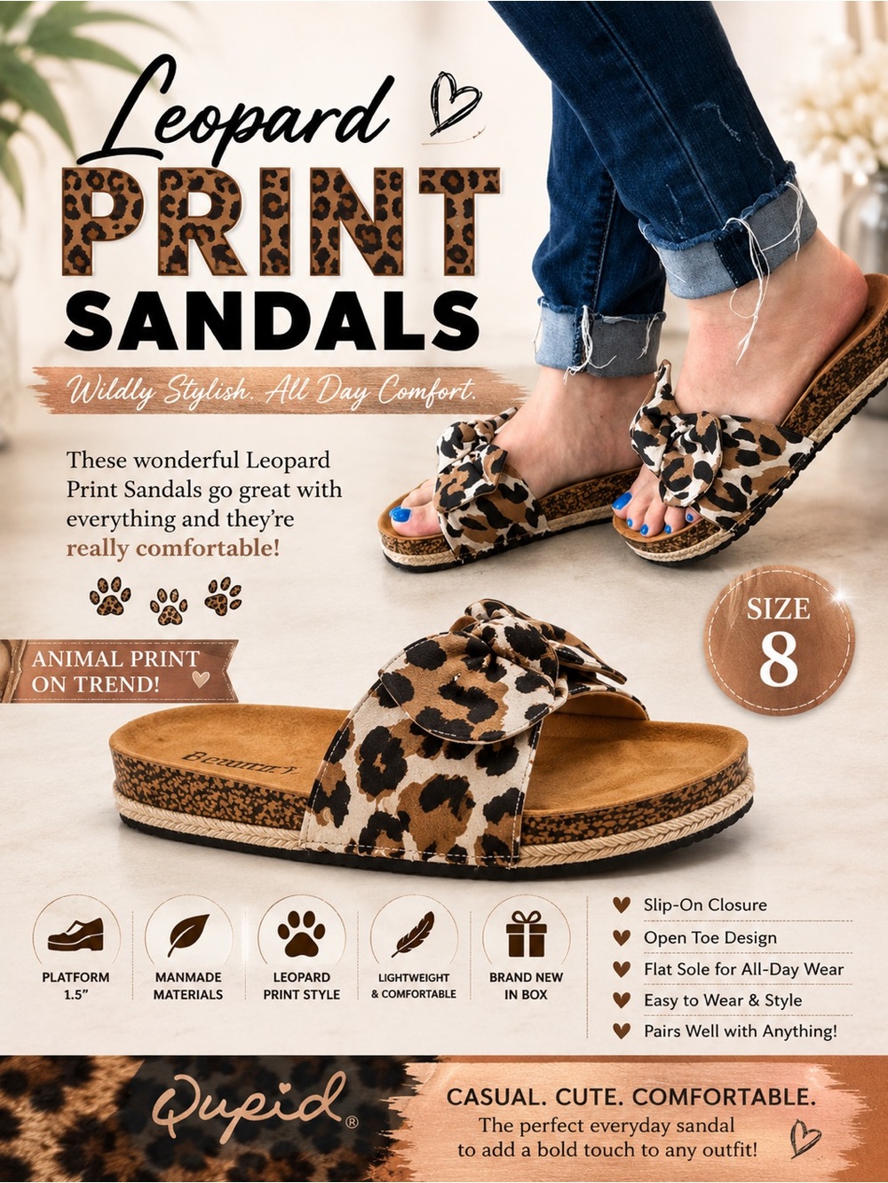 Leopard Print Sandals